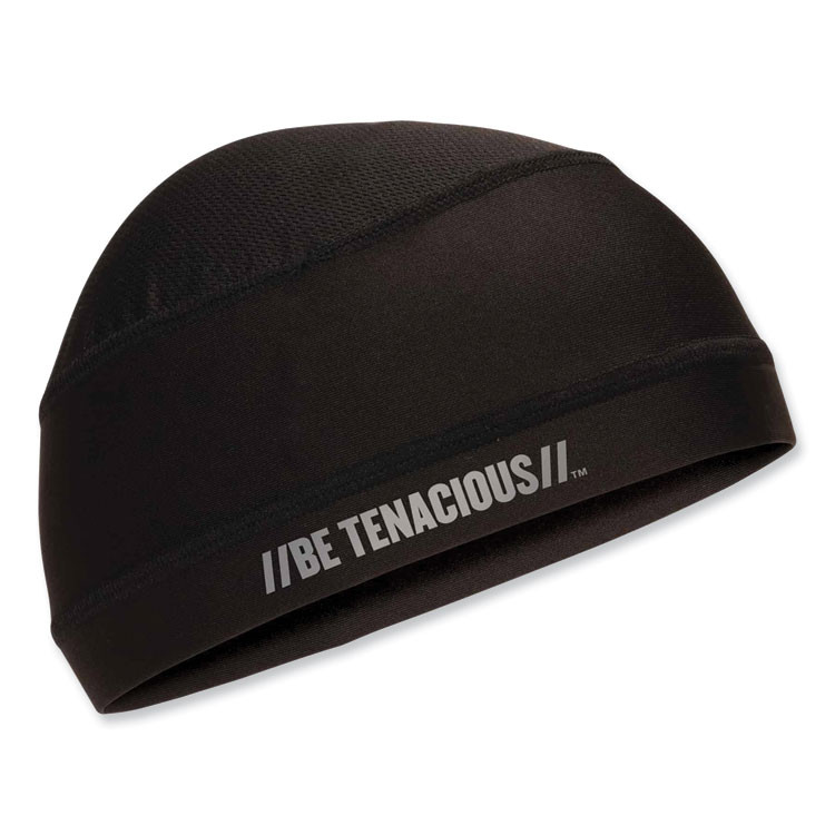 TENACIOUS HOLDINGS, INC. ergodyne® 12686 Chill-Its 6632 Performance Knit Cooling Skull Cap, Polyester/Spandex, One Size Fits Most, Black
