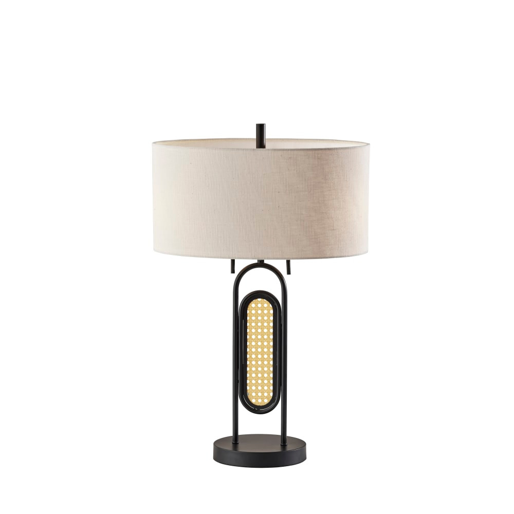 ADESSO INC 4325-01 Adesso Levy Table Lamp, 26-1/2inH, Cream/Black