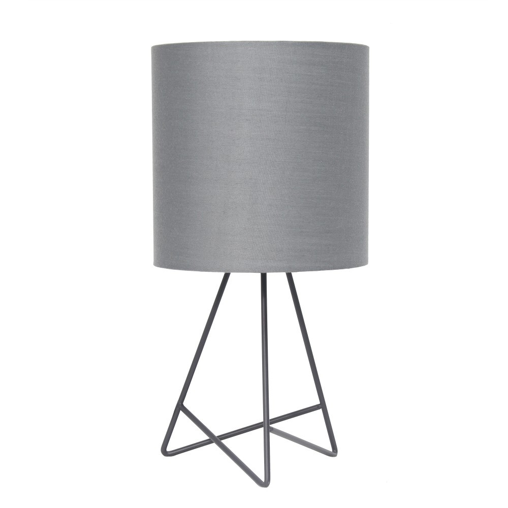 ALL THE RAGES INC Simple Designs LT2066-GOG  Down To The Wire Table Lamp, 13-1/2inH, Gray