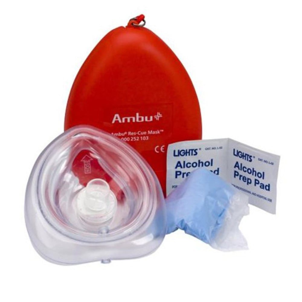 FIRST AID ONLY, INC. M573-AMBU First Aid Only AMBU EMT-Grade CPR Mask Kit, Red