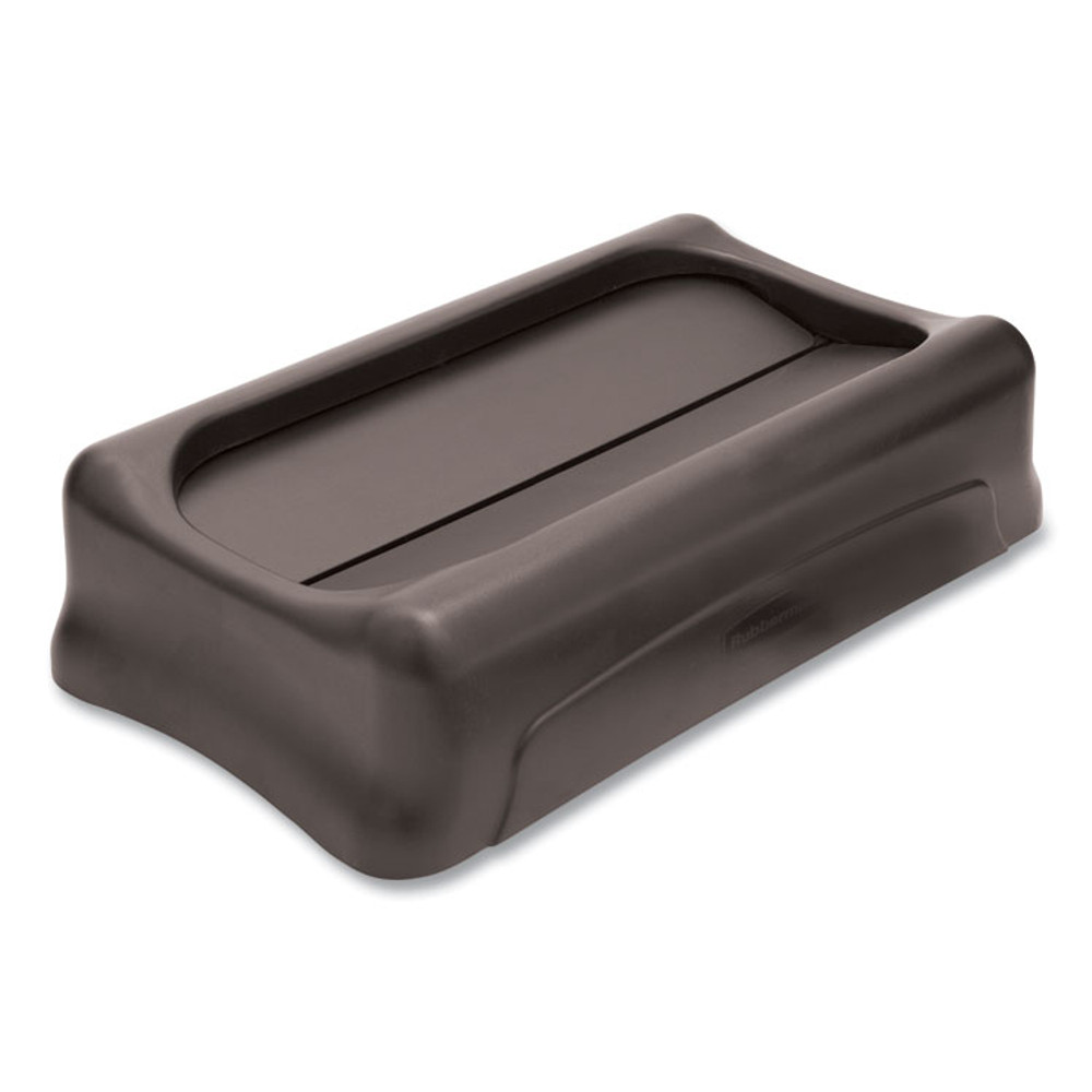 RUBBERMAID COMMERCIAL PROD. 267360BK Swing Top Lid for Slim Jim Waste Containers, 11.38w x 20.5d x 5h, Black