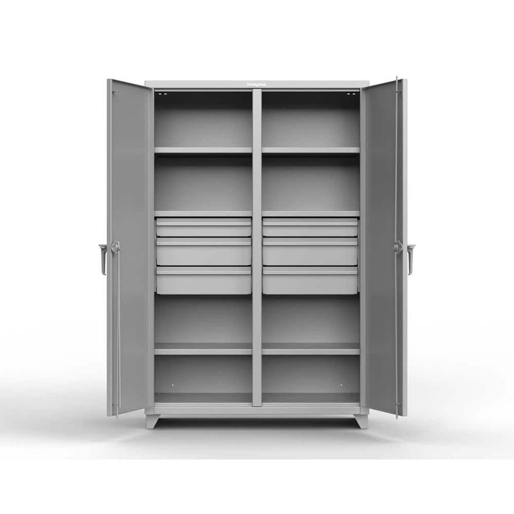 Strong Hold 56-DS-246-6DB Locking Steel Storage Cabinet: 60" Wide, 24" Deep, 78" High