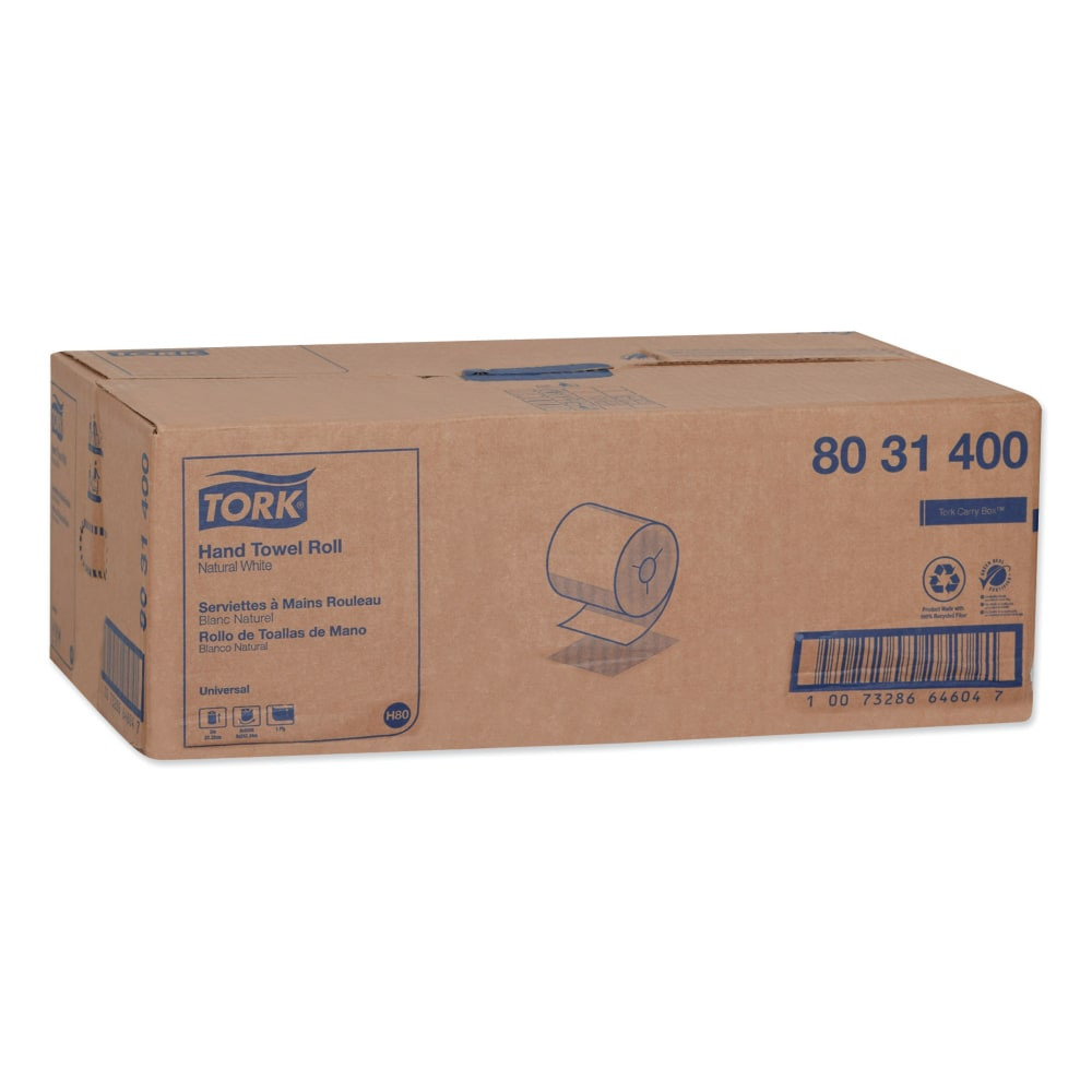 WAUSAU PAPER MILLS LLC Tork 8031400  Universal 1-Ply Paper Towels, 96 Sheets Per Roll, Pack Of 6 Rolls