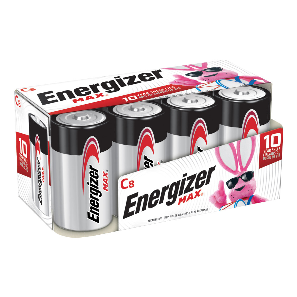 ENERGIZER BRANDS LLC Energizer E93FP-8  Max C Alkaline Batteries, Pack Of 8