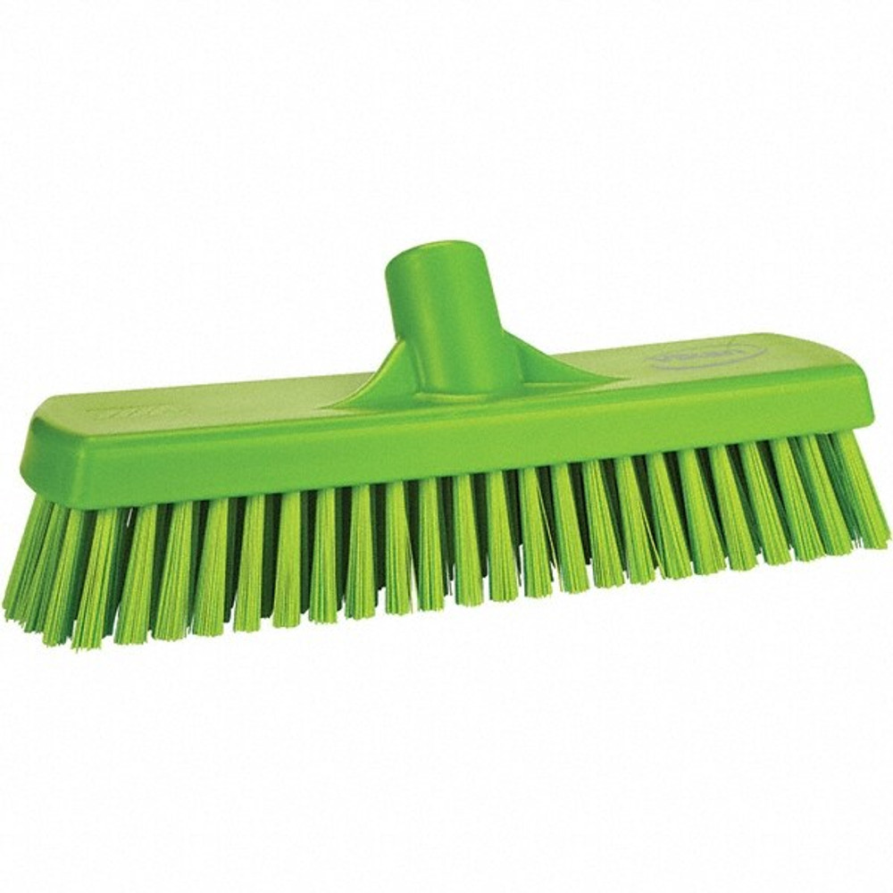 Vikan 706077 Scrub Brush: 11-1/4" Brush Length, 3" Brush Width, Polyester Bristles