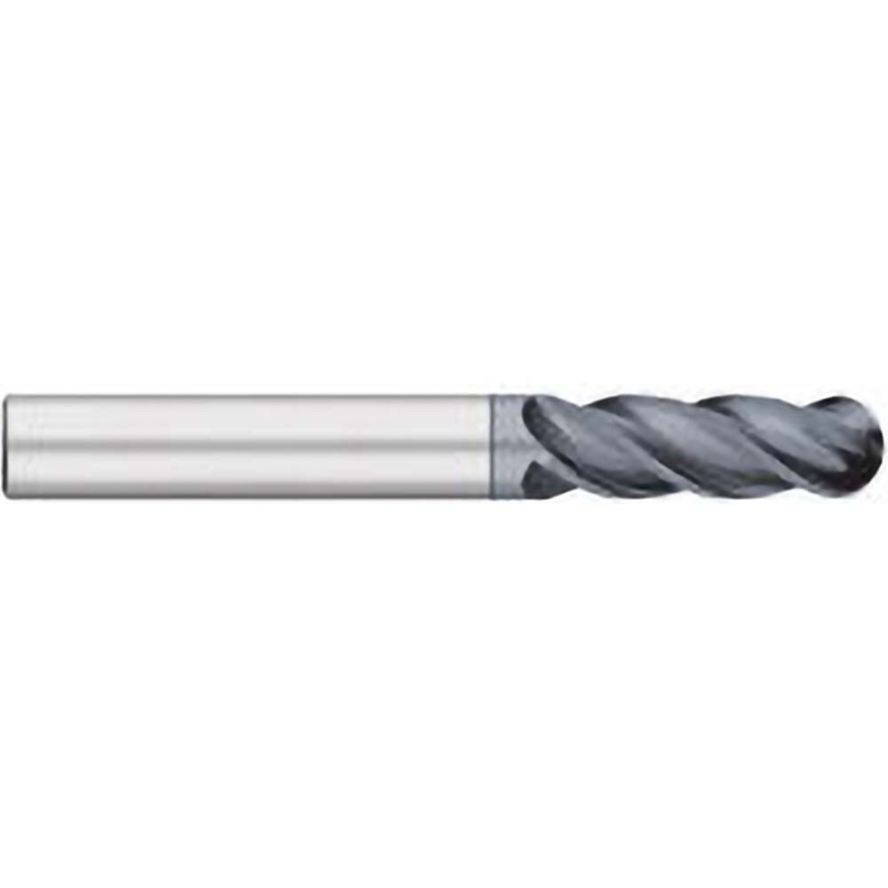 Titan USA TC25612 Ball End Mill: 0.625" Dia, 2.25" LOC, 4 Flute, Solid Carbide