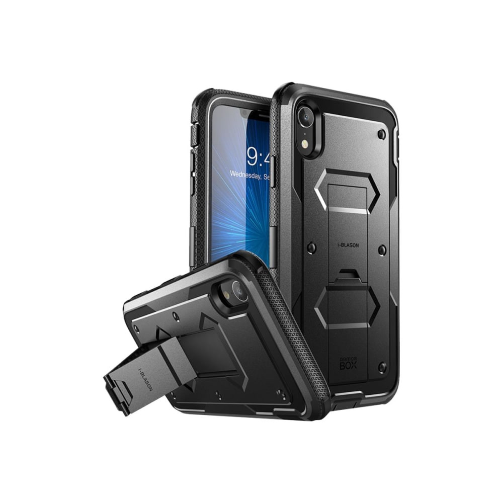 I BLASON LLC i-Blason IXR-6.1-AB-SP-BK  ArmorBox Dual Layer - Protective case for cell phone - rugged - black - for Apple iPhone XR