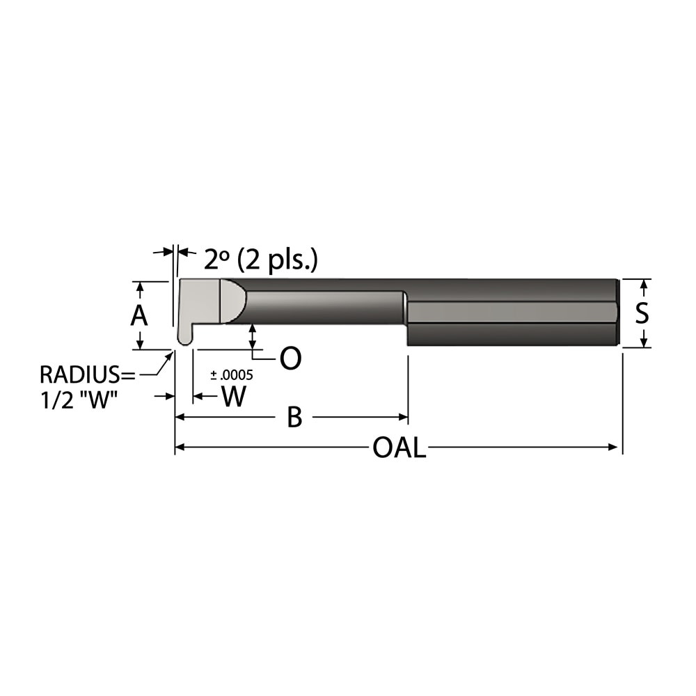 Scientific Cutting Tools GFR087-12 Grooving Tool: Full Radius