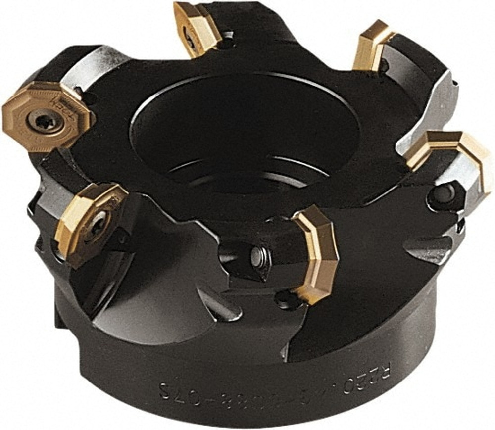 Seco 00090773 112mm Cut Diam, 32mm Arbor Hole, 5mm Max Depth of Cut, 43° Indexable Chamfer & Angle Face Mill