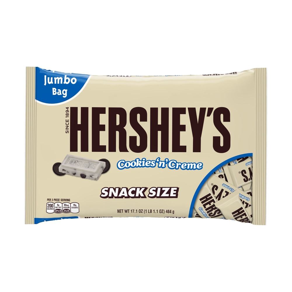 HERSHEY 246-00029 s Cookies "n Creme Snack-Size Treats, 17.1-Oz Bulk Container, Pack Of 2