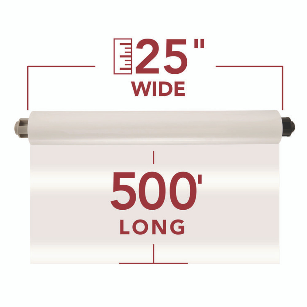 WILSON JONES CO. GBC® 3000004EZ EZload Roll Film, Nap I, 1.5 mil, 25" x 500 ft, Gloss Clear, 2/Box