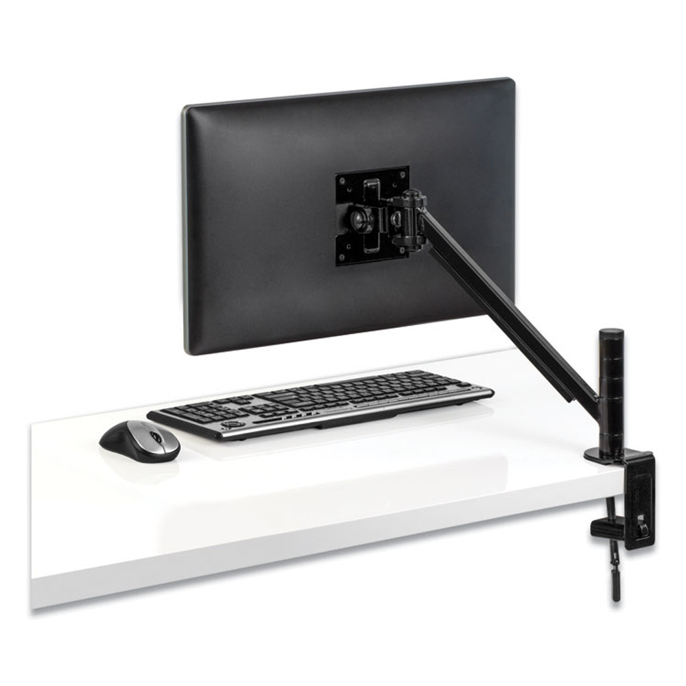 FELLOWES MFG. CO. 8038201 Designer Suites Flat Panel Monitor Arm, 180 Degree Rotation, 45 Degree Tilt, 360 Degree Pan, Black, Supports 20 lb