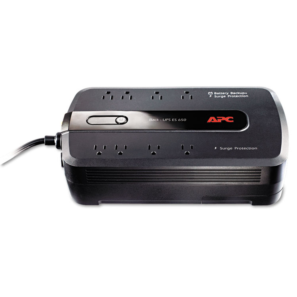 AMERICAN POWER CONVERSION APC® BE650G1 BE650G1 Back-UPS ES 650 Battery Backup System, 8 Outlets, 650 VA, 340 J