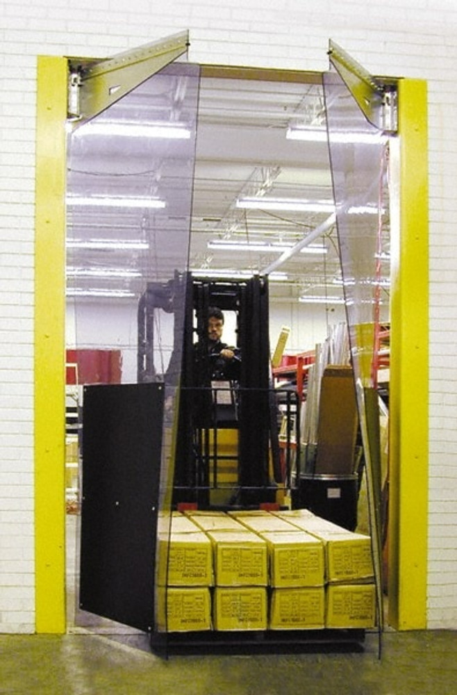 TMI, LLC MP10-160-0808 8' Door Width x 8' Door Height PVC Bi-Parting Flexible Swinging Door