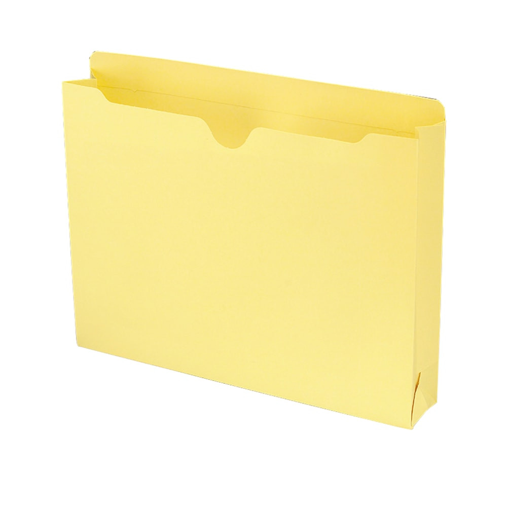 SMEAD MFG CO 75571 Smead Expanding Reinforced Top-Tab File Jackets, 2in Expansion, Letter Size, Yellow, Box Of 50