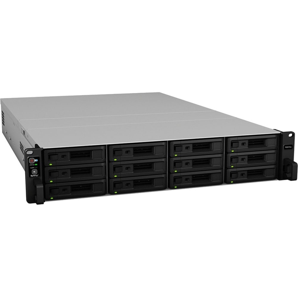 SYNOLOGY AMERICA CORP. RS3618XS Synology RackStation RS3618xs SAN/NAS Storage System - Intel Xeon D-1521 2.40 GHz - 12 x HDD Supported - 144 TB Supported HDD Capacity - 12 x SSD Supported - 8 GB RAM