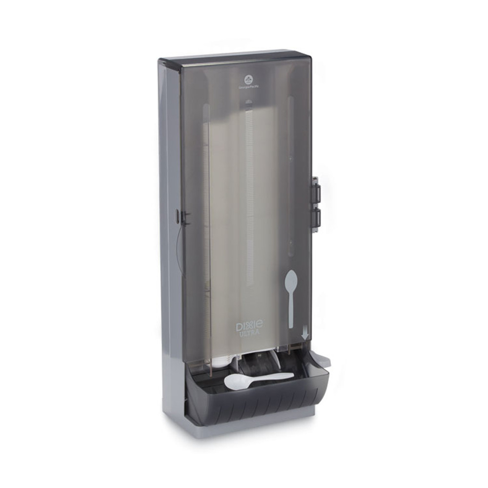 GEORGIA PACIFIC Dixie® SSSPD120 SmartStock Dining Utensil Dispenser, Holds 120 Spoons, 10 x 8.78 x 24.75, Smoke