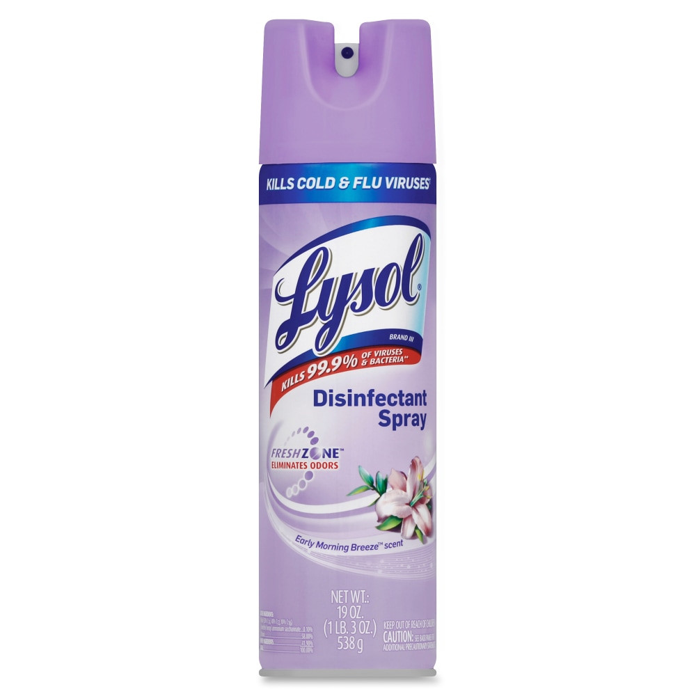 RECKITT BENCKISER Lysol 80834  Disinfectant Aerosol Spray, Early Morning Breeze Scent, 19 Oz Can