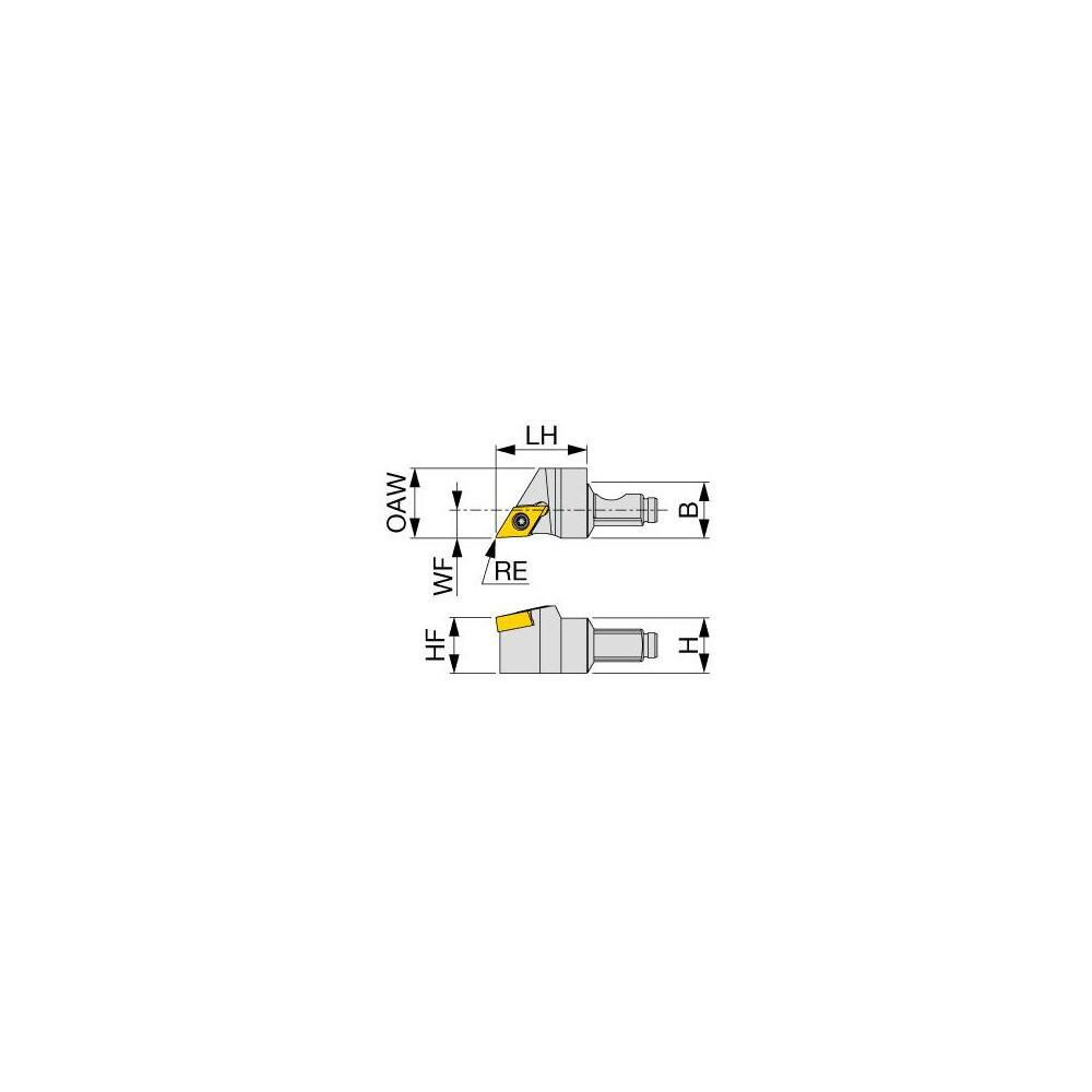 Tungaloy 6778621 Modular Turning & Profiling Head: Size QC12, 0.768" Head Length, External, Right Hand