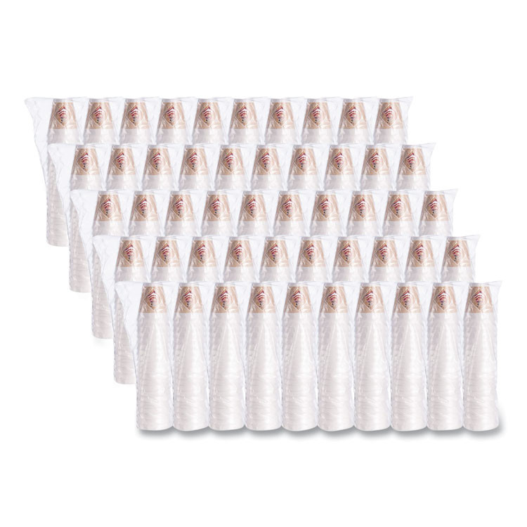 DART 12X16G Cafe G Foam Hot/Cold Cups, 12 oz, Brown/Red/White, 1,000/Carton