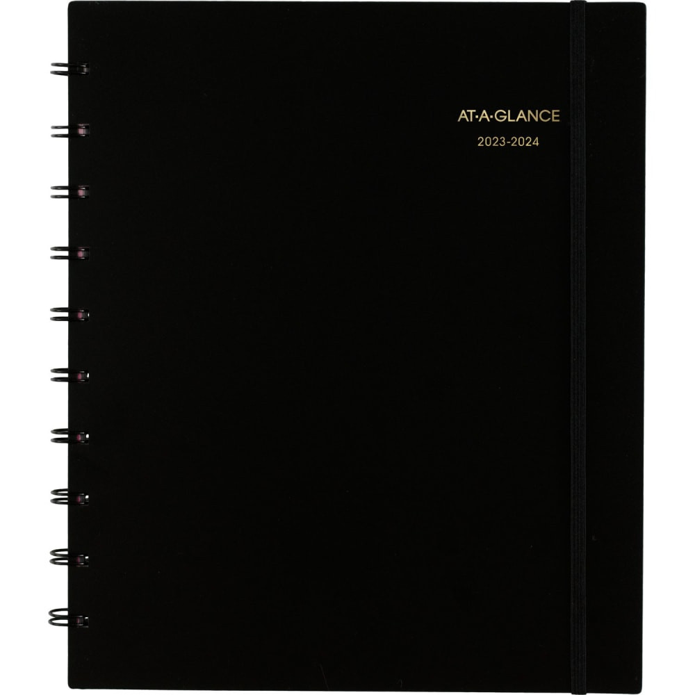 ACCO BRANDS USA, LLC AT-A-GLANCE 70957E0524 2023-2024 AT-A-GLANCE Move-A-Page Academic Weekly/Monthly Appointment Book Planner, 9in x 11in, Black, July 2023 To June 2024, 70957E05