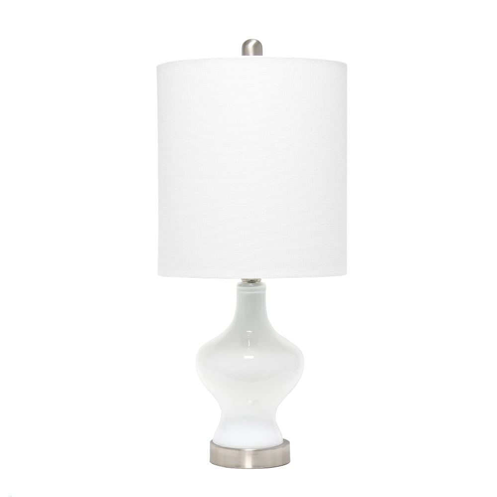 ALL THE RAGES INC Lalia Home LHT-5003-WH  Paseo Table Lamp, 22-1/2inH, White Shade/White Base