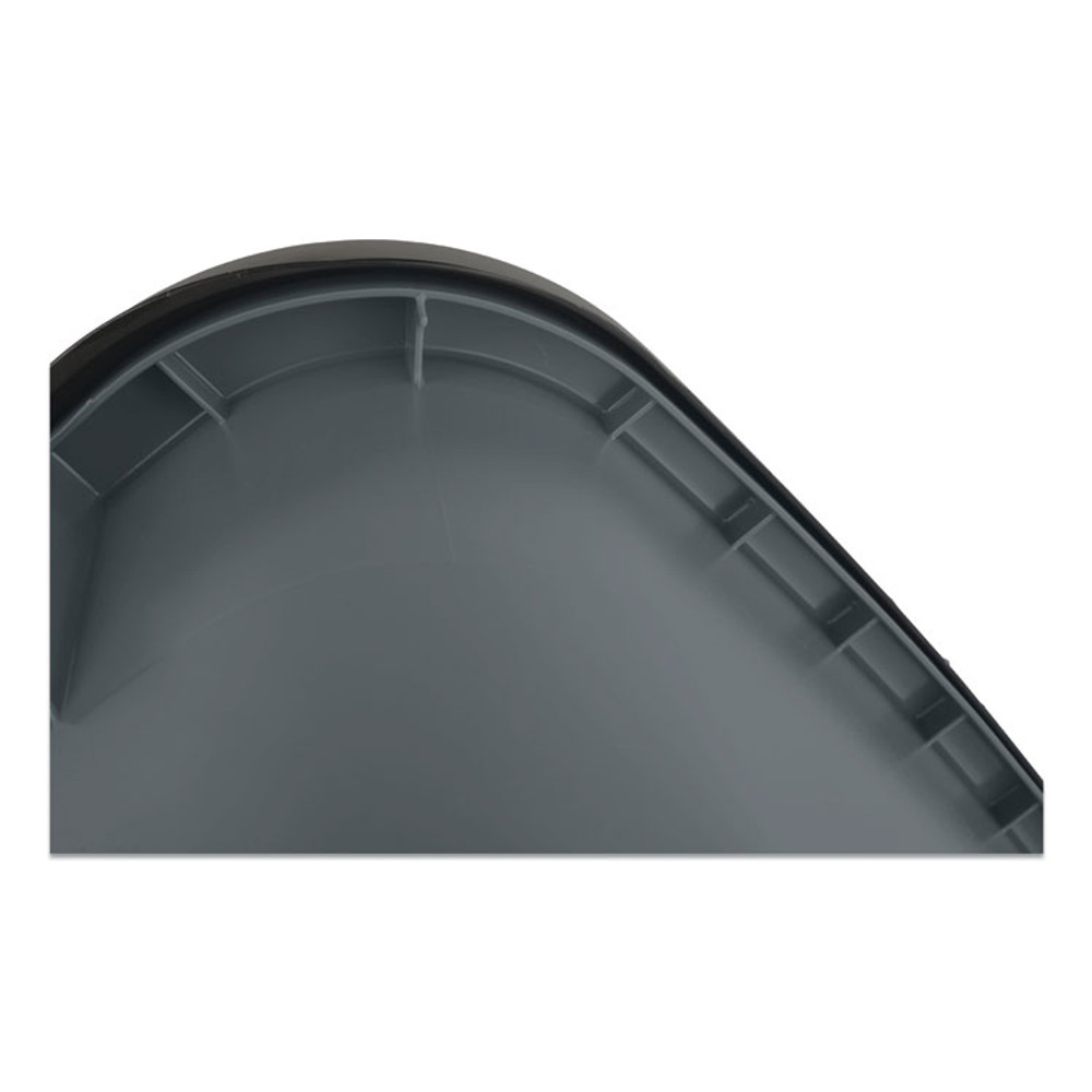 RUBBERMAID COMMERCIAL PROD. 9W27GY Rollout Container, 50 gal, Molded Plastic, Gray