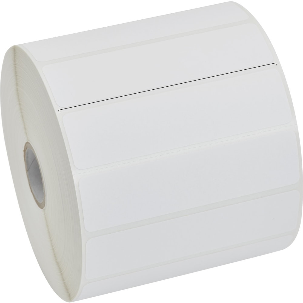 ZEBRA TECHNOLOGIES VTI, INC. 10015783 Zebra Z-Perform 2000D Thermal Label - 4in Width x 1in Length - Permanent Adhesive - Direct Thermal - White - Paper, Acrylic - 2340 / Roll - 6 Roll - Perforated