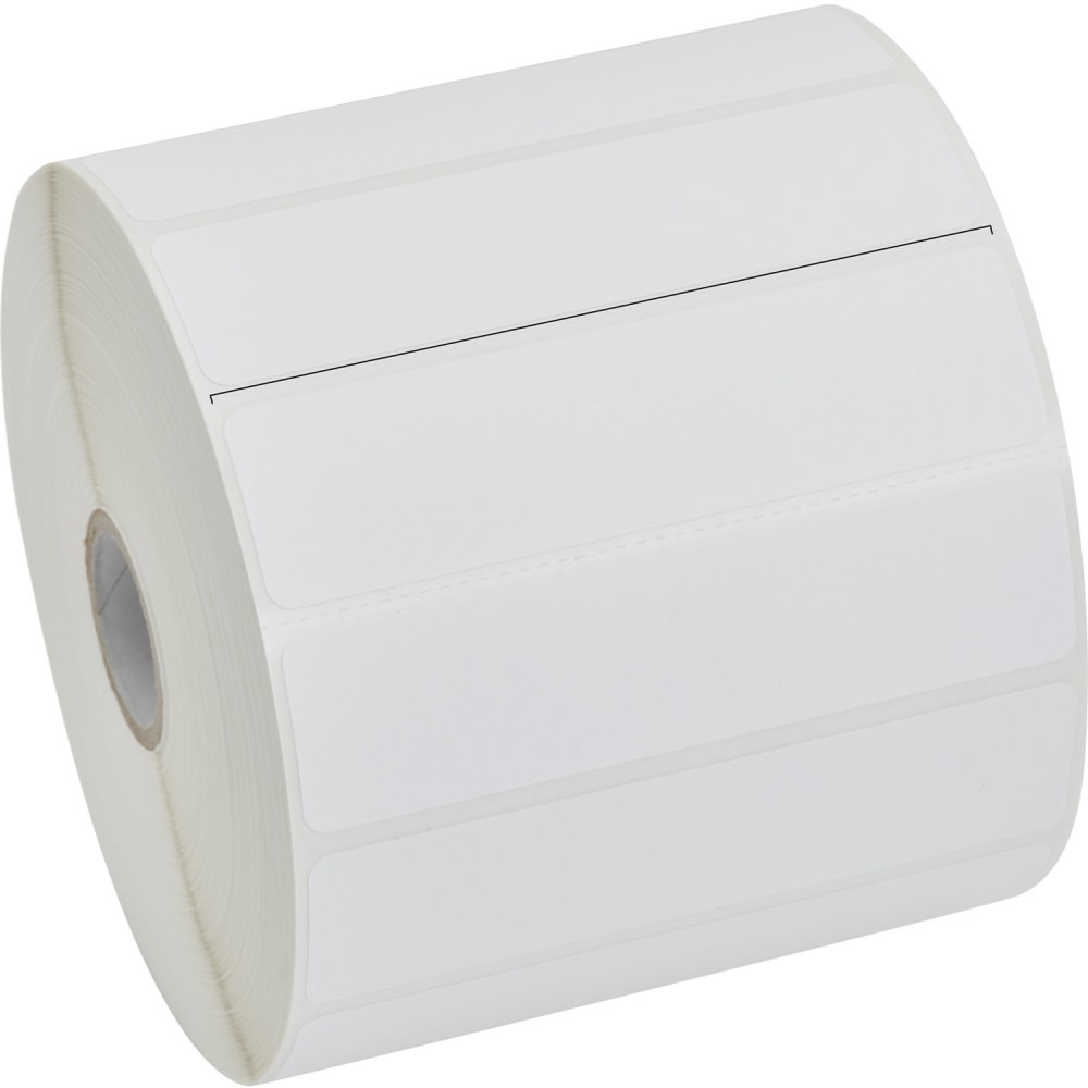 ZEBRA TECHNOLOGIES VTI, INC. Zebra Technologies 10015783 Zebra Z-Perform 2000D Thermal Label - 4in Width x 1in Length - Permanent Adhesive - Direct Thermal - White - Paper, Acrylic - 2340 / Roll - 6 Roll - Perforated