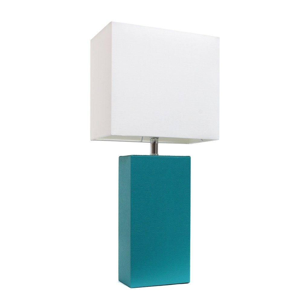 ALL THE RAGES INC LHT-3008-TL Lalia Home Lexington Table Lamp, 21inH, White/Teal