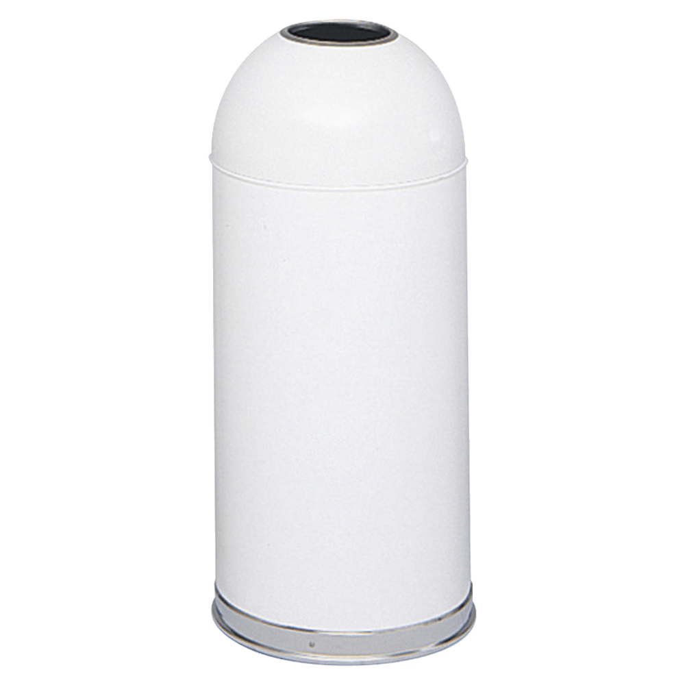 SAFCO PRODUCTS CO Safco 9639WH  Open Top Dome Receptacles, 15 Gallons, White