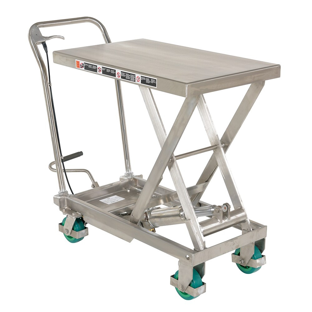 Vestil CART-500-SS3 Lifting Tables; Lift Style: Scissor ; Wheel Diameter (Lb.): 5