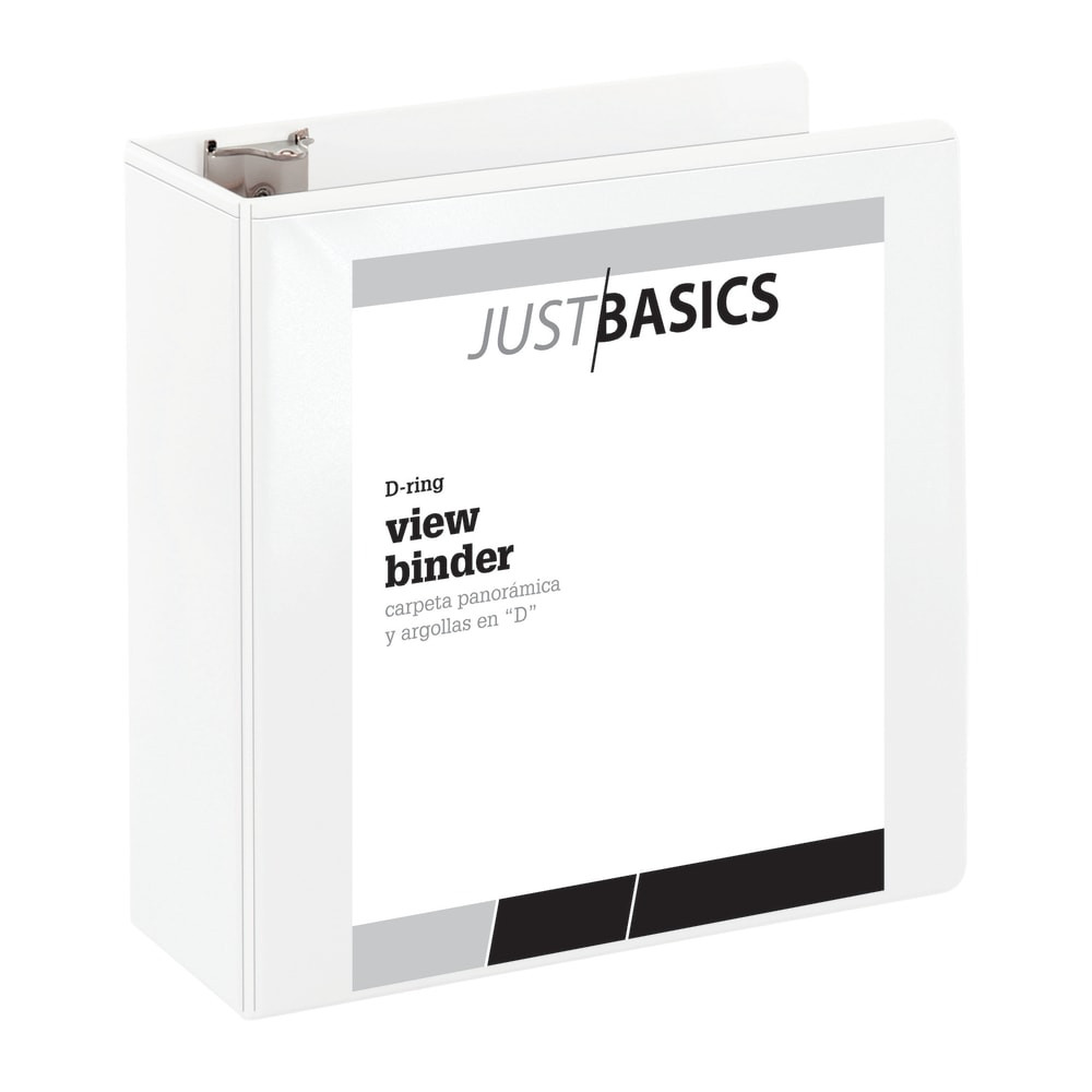 3-ring binders and view binders are the standards in document organization. This round-ring binder is excellent for those small tasks and assignments that need a just-right organizer to get the job done. This Just Basics round-ring view binder may be small, but it packs an organizational punch.  Just Basics round ring view, binder has sturdy construction for increased durability.  2 inside pockets for simple, convenient storage.  Customizable, basic binder for endless functionality.  PVC-free polypropylene constructed COLOR binder.  Rings are back mounted.  835-sheet capacity in a 4 inch binder size.  UL Claim Validation - UL environmental claim validations lend third-party credibility to single-attribute environmental claims.  Contains Recycled Content - See Specs for Details.