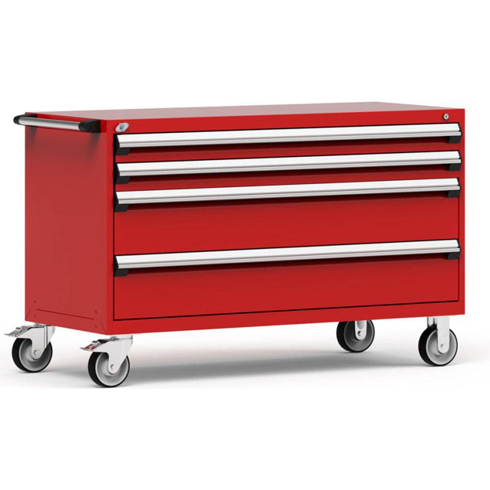 Rousseau Metal R5BKE-3025-081 Steel Tool Roller Cabinet: 4 Drawers