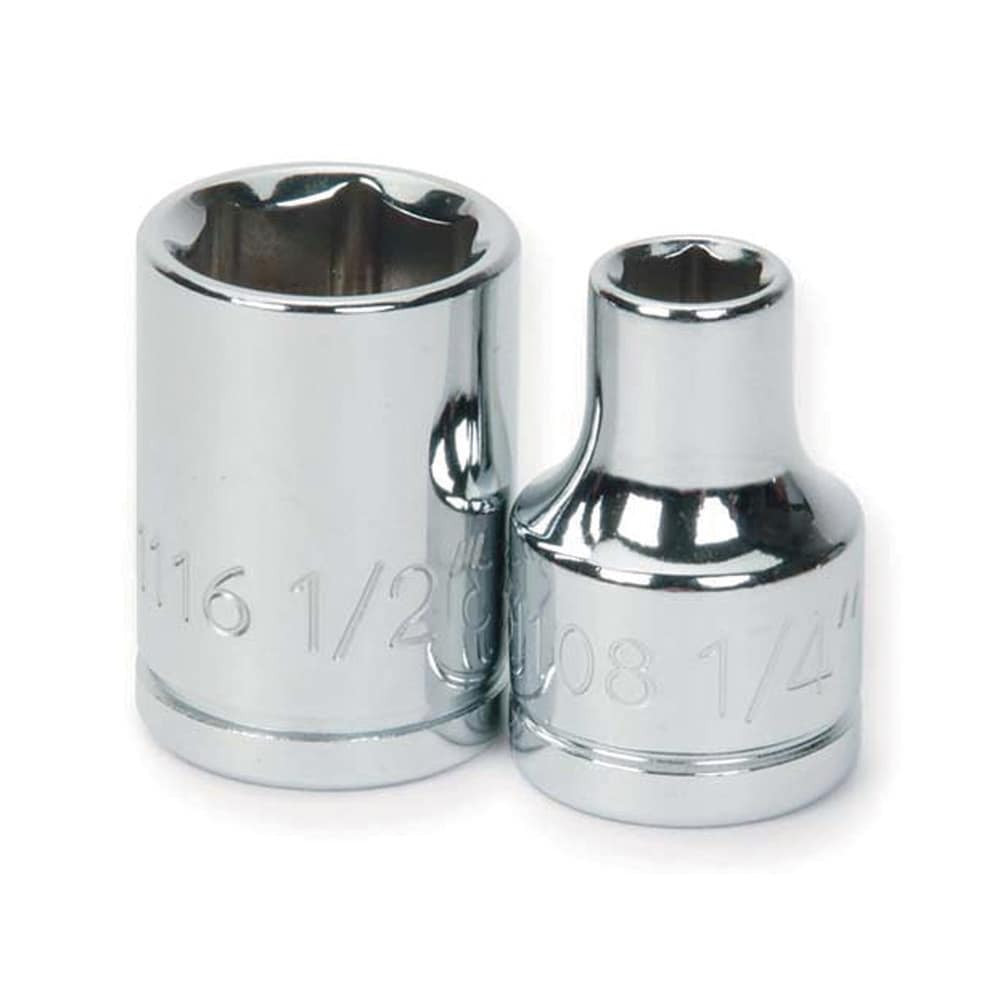 Williams BM-615 Hand Sockets; Socket Type: Standard ; Drive Size: 3/8 ; Drive Style: Square ; Number Of Points: 6 ; Overall Length (Inch): 1-3/32in ; Overall Length (Decimal Inch): 1.093