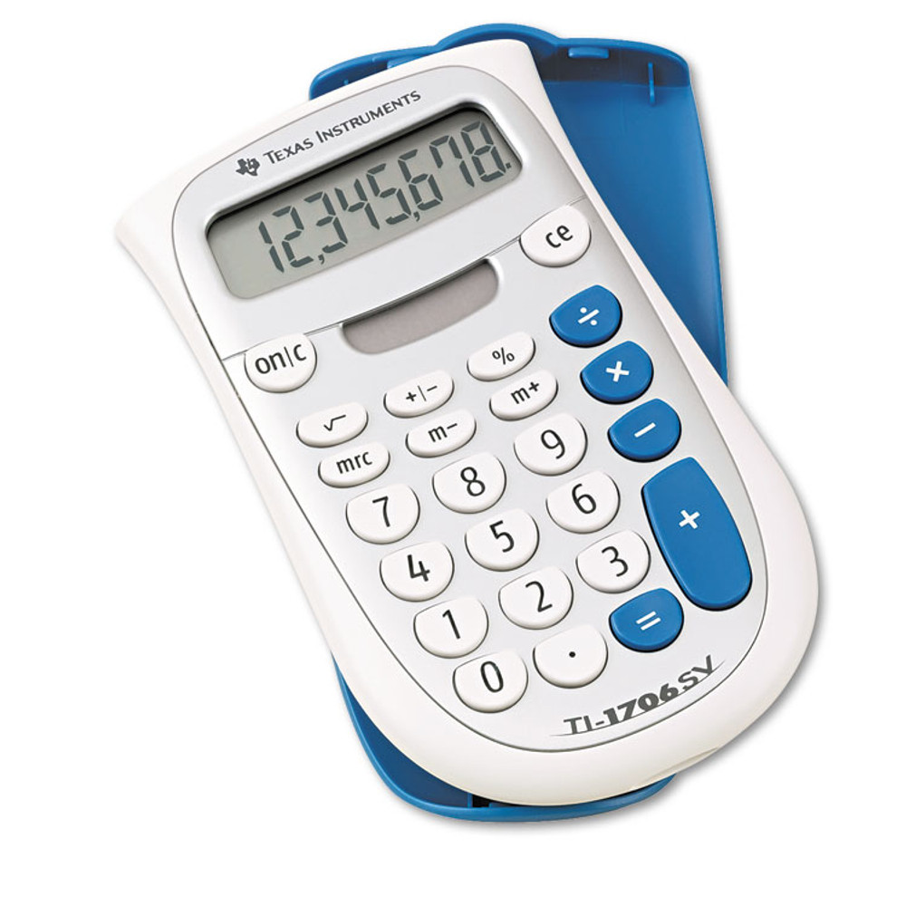 TEXAS INSTRUMENTS TI-1706SV TI-1706SV Handheld Pocket Calculator, 8-Digit LCD