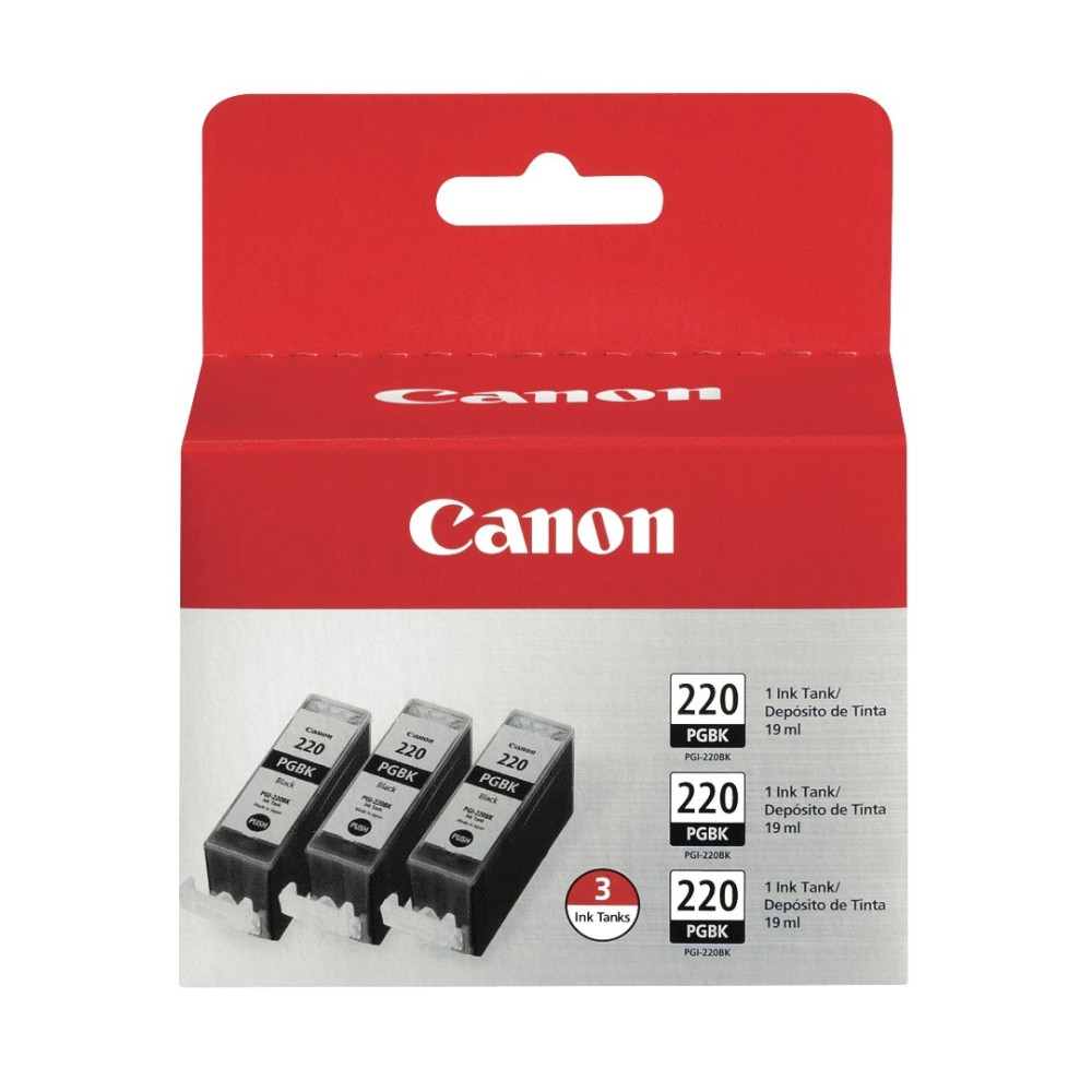 This special Extra-Large Canon Three Pack is for the printer who needs professional document quality with crisp, smudge-resistant text. Designed with FINE (Full Photolithographic Inkjet Nozzle Engineering) technology, your prints will realize added sharpness, detail and quality. Plus, when printing with genuine Canon inks and photo papers the ChromaLife100+ system gives you beautiful, long-lasting photos. Remember, a large capacity ink cartridge means more ink for more prints! The Smart LED system features a lit Canon logo so you know when the ink tank is installed correctly. Plus, these individual ink tanks can help reduce waste and save you money by only replacing the color that runs out.