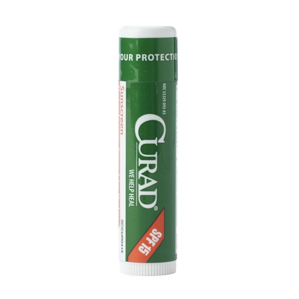 MEDLINE INDUSTRIES, INC. CUR0415 CURAD Mint Lip Balm With SPF 15, Clear, Pack Of 600