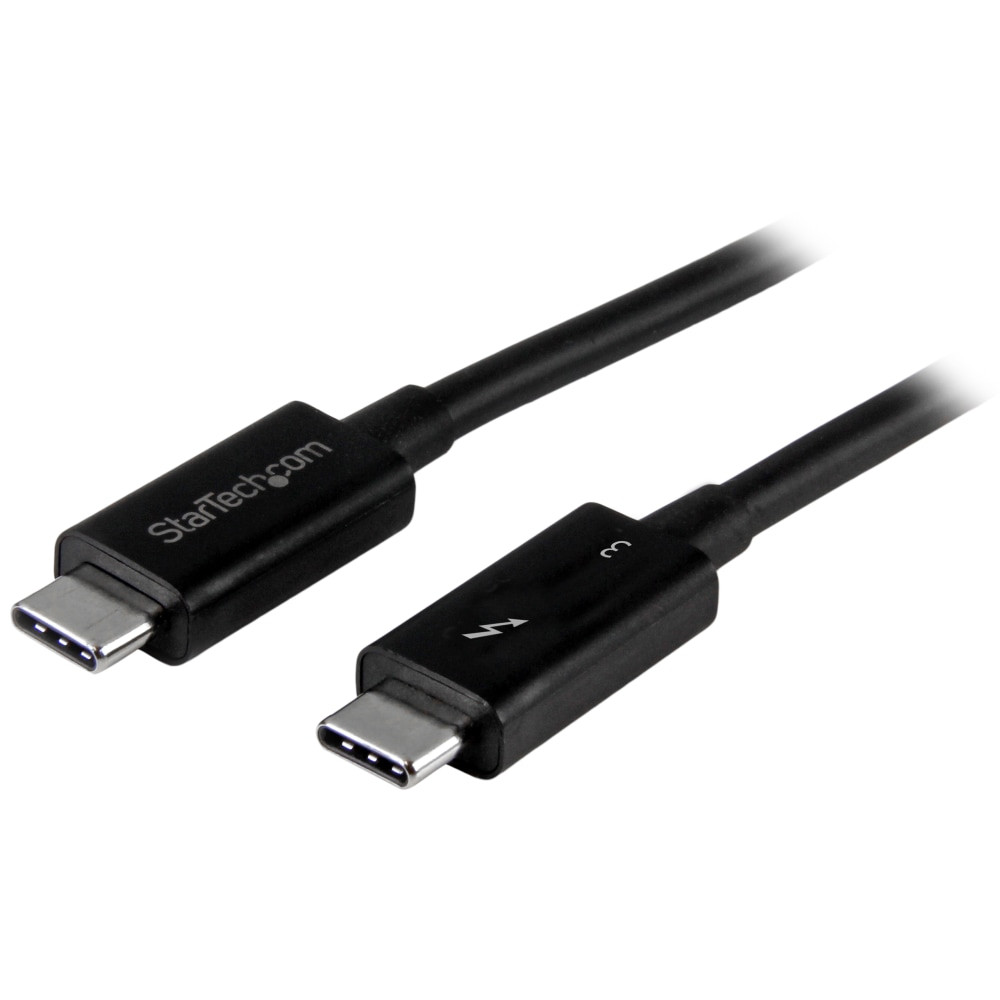 STARTECH.COM TBLT3MM2MA  2m Thunderbolt 3 USB C Cable (40Gbps) - Thunderbolt and USB Compatible - 6.60 ft USB Data Transfer Cable for Docking Station, Monitor, Notebook, Printer - First End: 1 x Type C Male Thunderbolt 3 - Second End: 1 x Type C Male