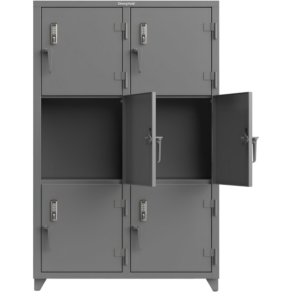 Strong Hold 46-6D-24-3T-EK- 2-Wide Locker: 48" Wide, 75" High, Electronic Lock