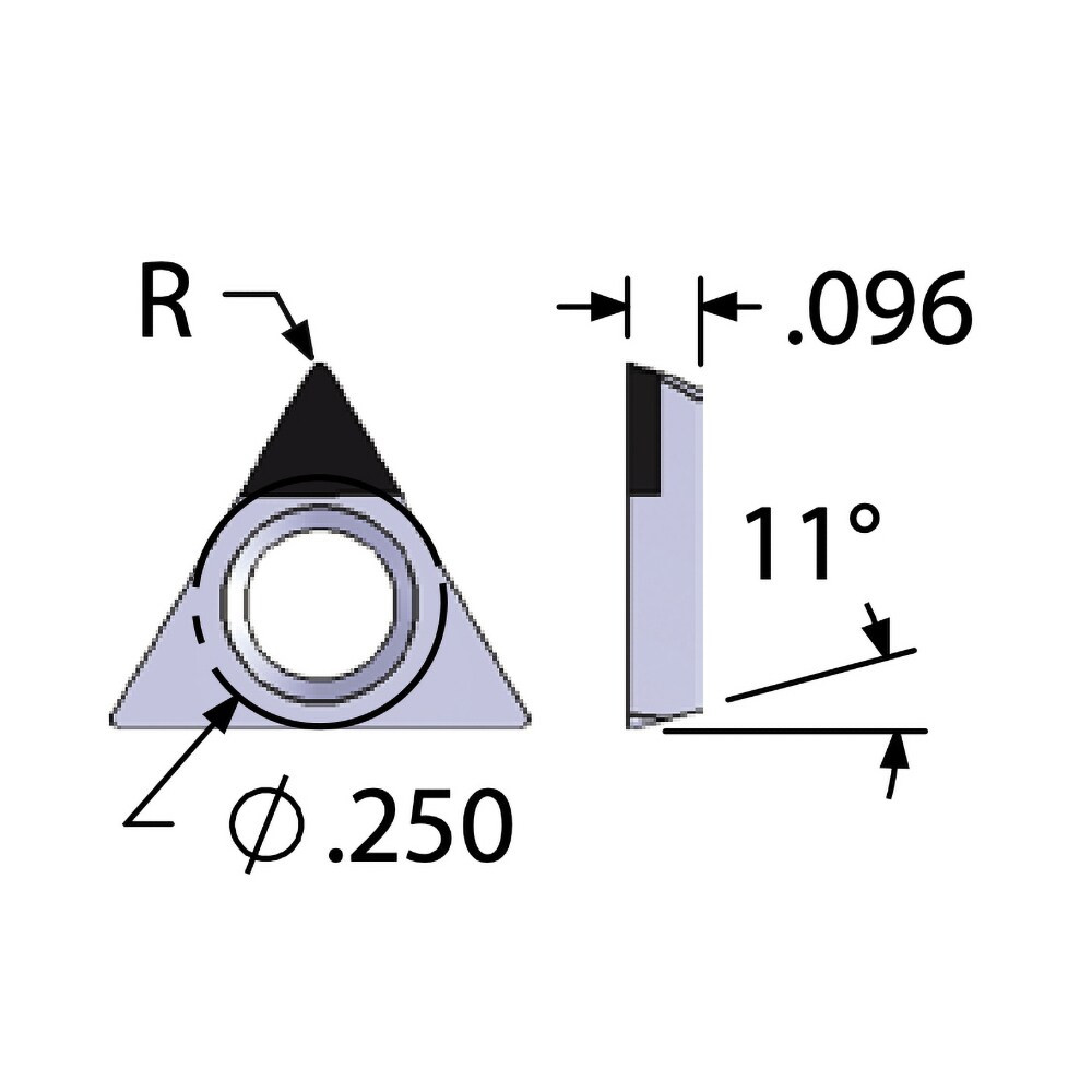 Scientific Cutting Tools ATP2151CBN2 Boring Insert: ATP2151 CBN, Cubic Boron Nitride