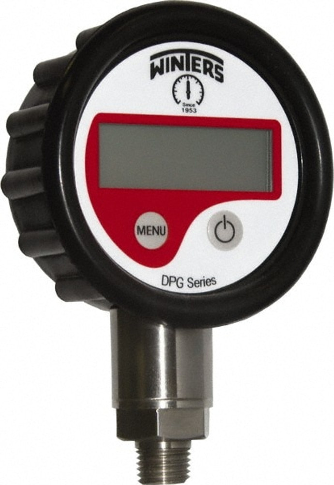 Winters DPG222 Pressure Gauge: 2-1/2" Dial, 0 to 3,000 psi, 1/4" Thread, NPT, Lower Mount