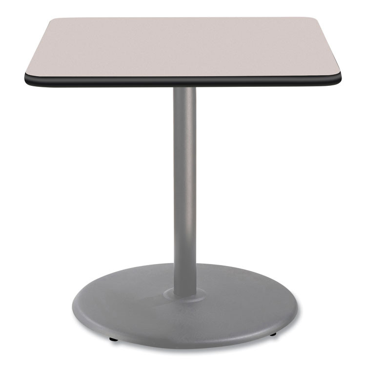 NATIONAL PUBLIC SEATING NPS® CG33636RC1GY Cafe Table, 36w x 36d x 36h, Square Top/Round Base, Gray Nebula Top, Gray Base