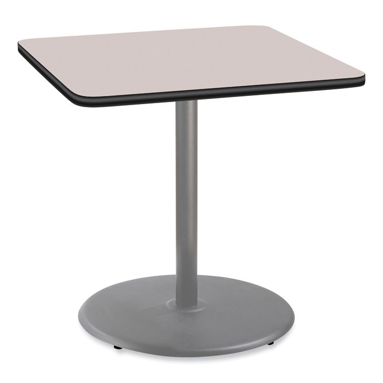 NATIONAL PUBLIC SEATING NPS® CG33636RC1GY Cafe Table, 36w x 36d x 36h, Square Top/Round Base, Gray Nebula Top, Gray Base
