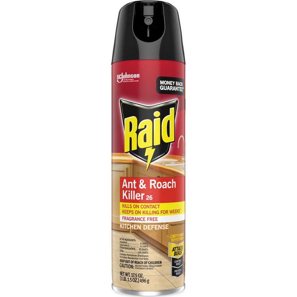 Raid SJN333822 Indoor & Outdoor Insecticides & Repellents; Product Type: Insecticide ; Targeted Pest: Ants; Asian Lady Beetles; Crickets; Roaches; Silverfish; Spiders; Water Bugs ; Form: Liquid ; Indoor/Outdoor: Indoor; Outdoor ; Container Size: 17-1