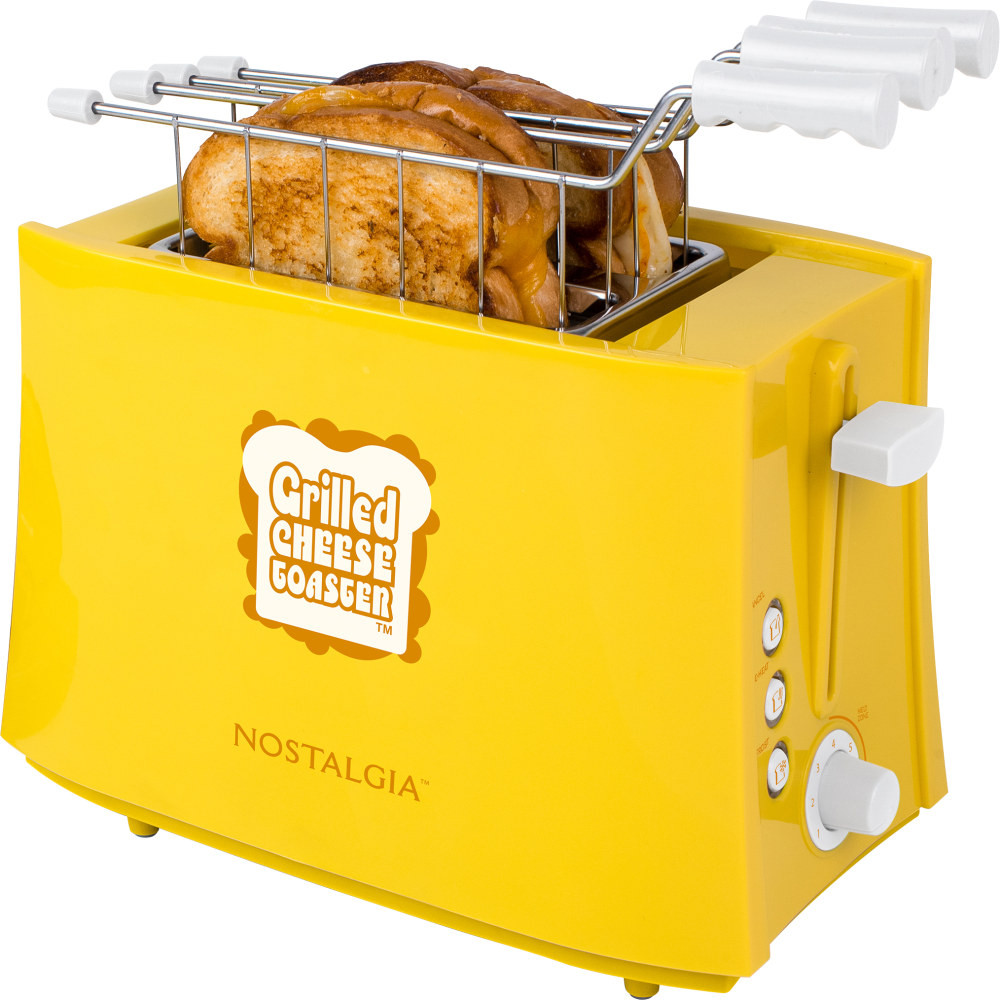 NOSTALGIA PRODUCTS GROUP LLC Nostalgia Electrics NTCS2YW  2-Slice Grilled Cheese Toaster, Yellow