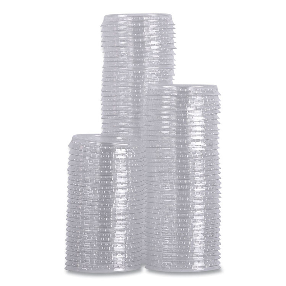 BOARDWALK PRTLID1 Souffle/Portion Cup Lids, Fits 1 oz Portion Cups, Plastic, Clear, 2,500/Carton