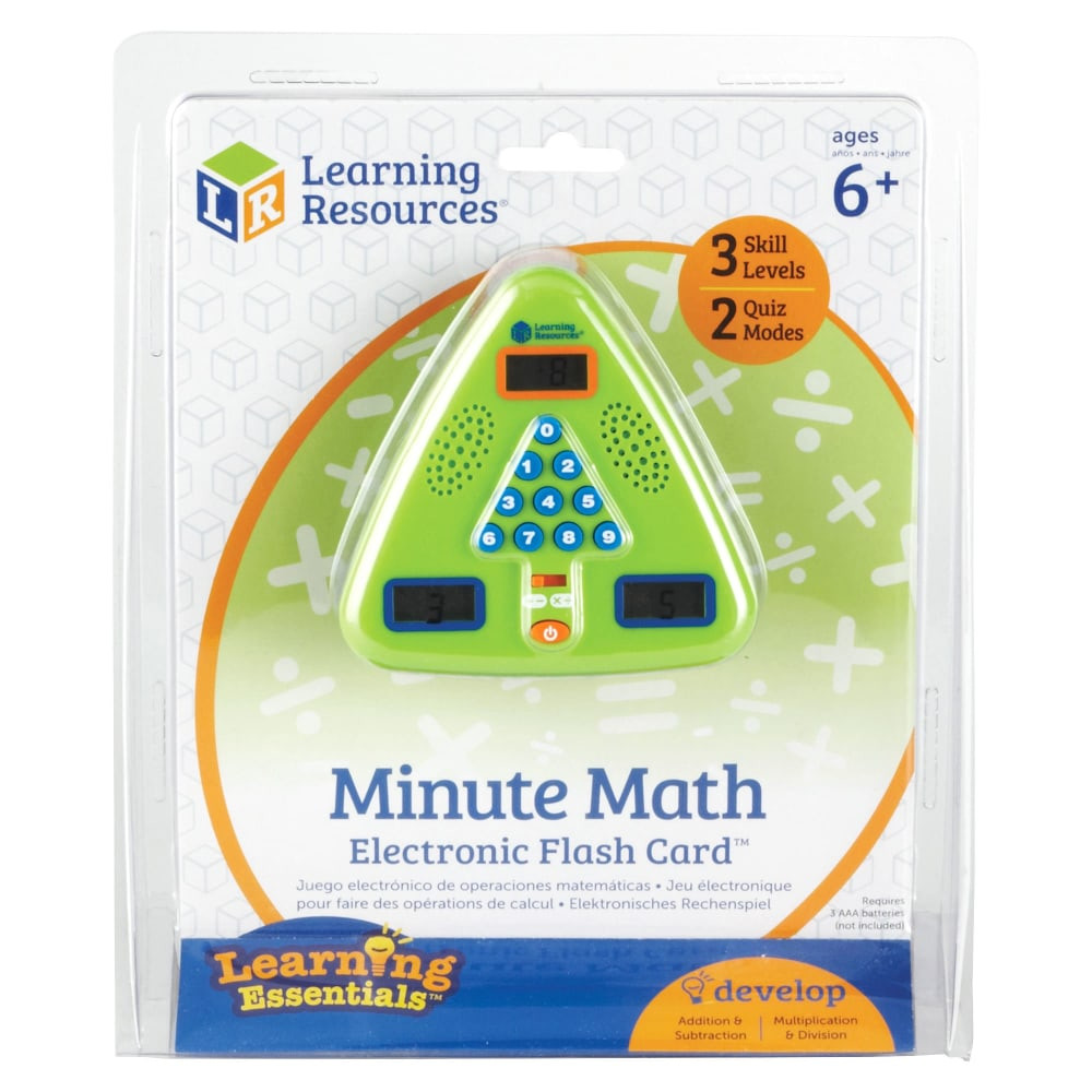 LEARNING RESOURCES, INC. LER6965 Learning Resources Minute Math Electronic Flash Card, 5in x 5in, Grades 1-3