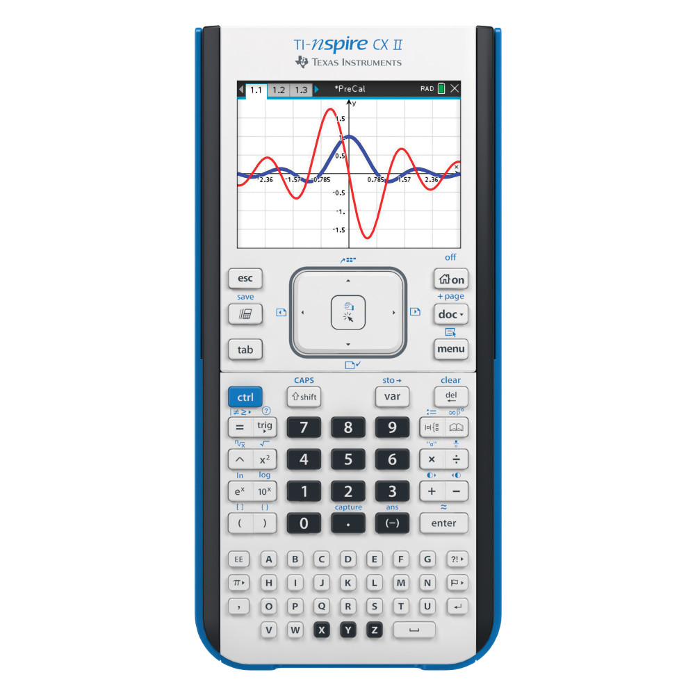 TEXAS INSTRUMENTS INC. NSCX2/TBL/1L1 Texas Instruments TI-Nspire Color Graphing Calculator, NSCX2/TBL/1L1