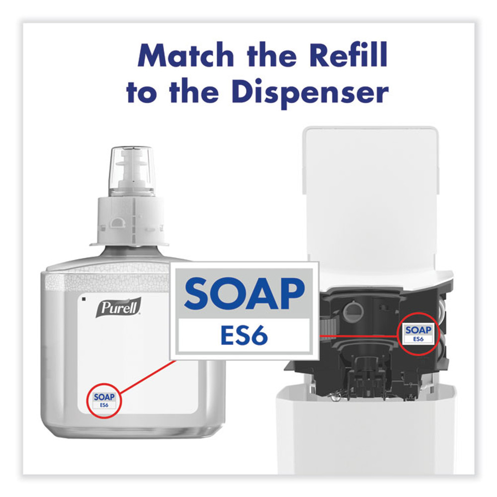 GO-JO INDUSTRIES PURELL® 643001 ES6 Soap Touch-Free Dispenser, 1,200 mL, 5.25 x 8.8 x 12.13, White